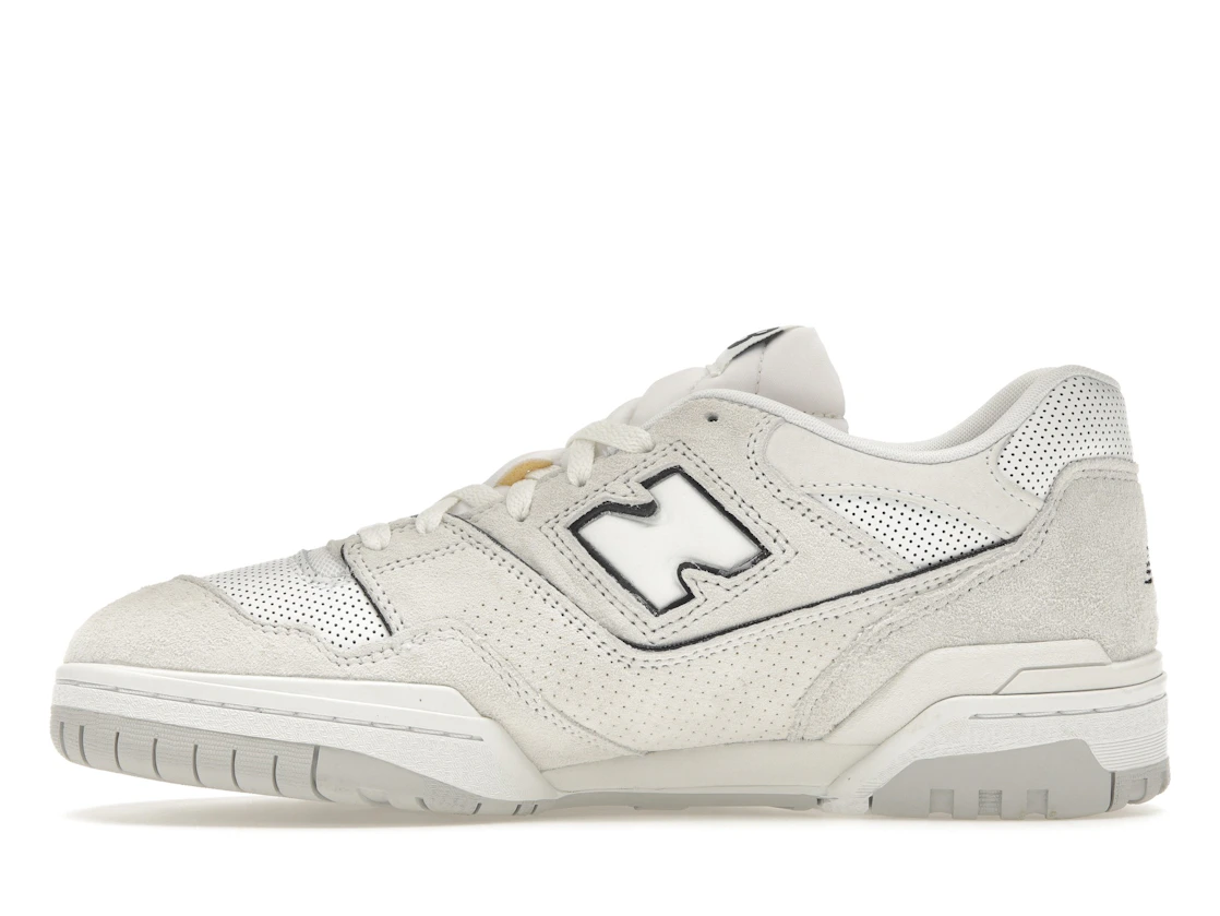 New Balance 550 White Perforated Leather Black