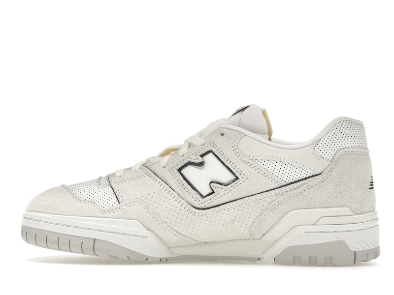 New Balance 550 White Perforated Leather Black