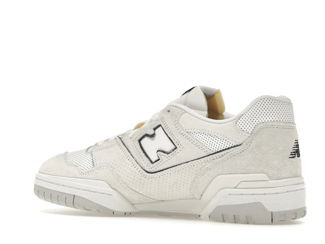 New Balance 550 White Perforated Leather Black