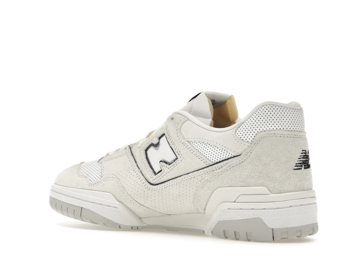 New Balance 550 White Perforated Leather Black