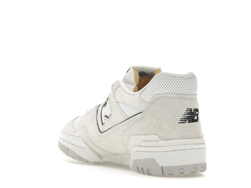 New Balance 550 White Perforated Leather Black