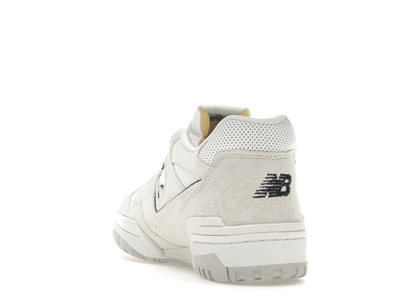 New Balance 550 White Perforated Leather Black