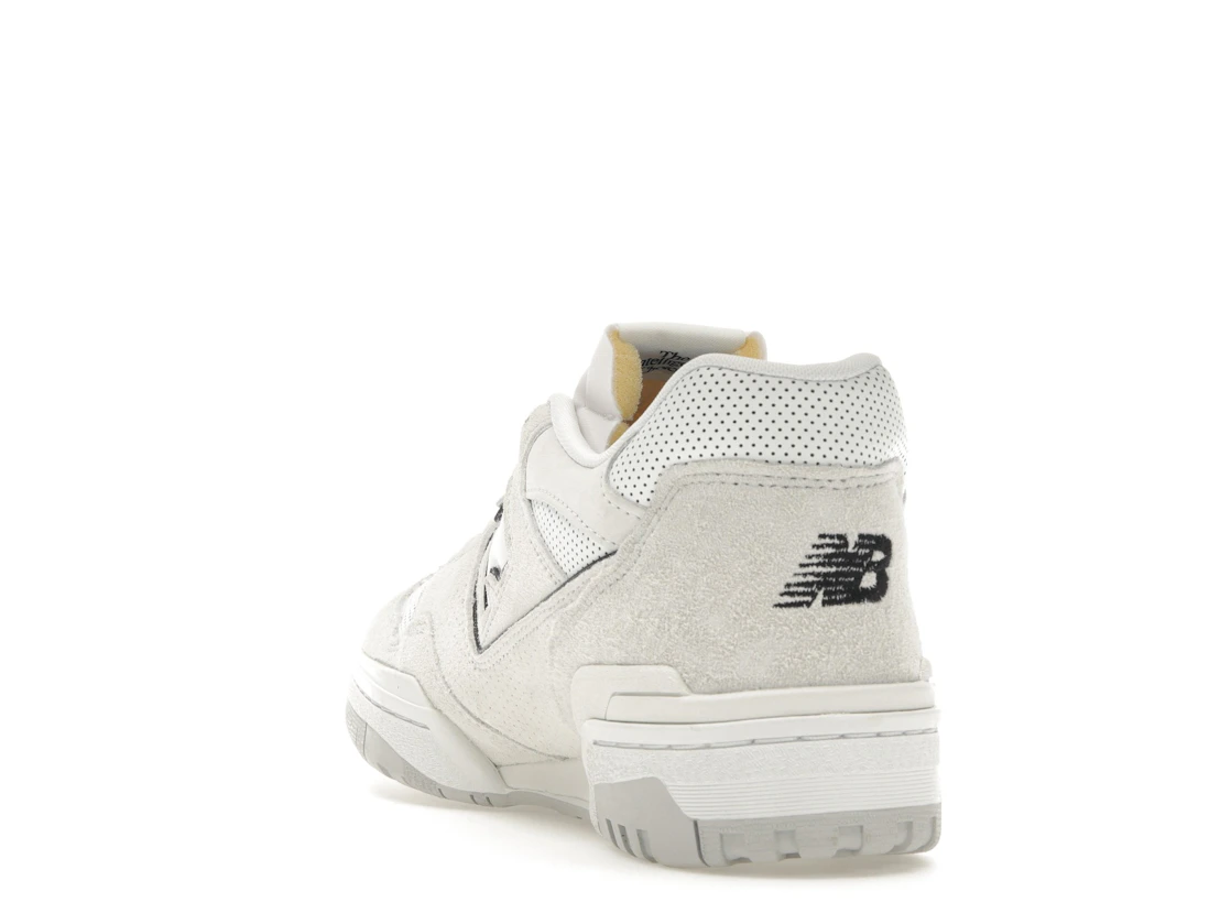New Balance 550 White Perforated Leather Black