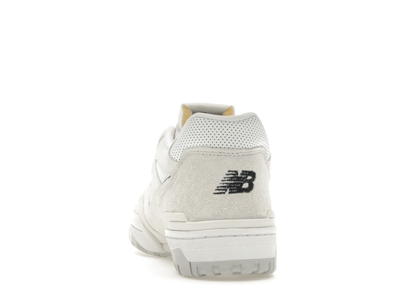 New Balance 550 White Perforated Leather Black