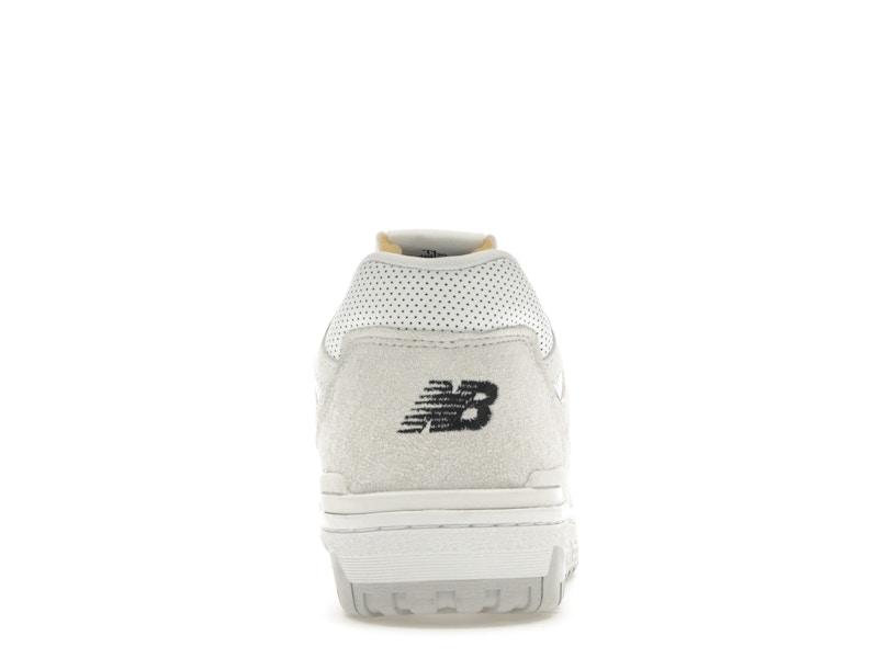 New Balance 550 White Perforated Leather Black