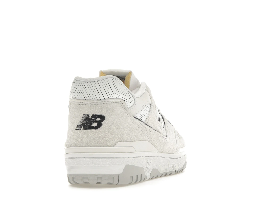 New Balance 550 White Perforated Leather Black