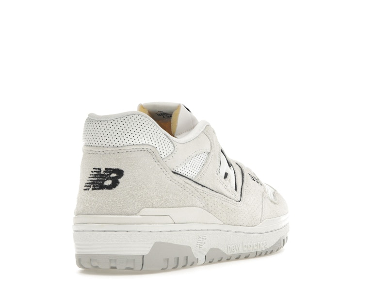 New Balance 550 White Perforated Leather Black