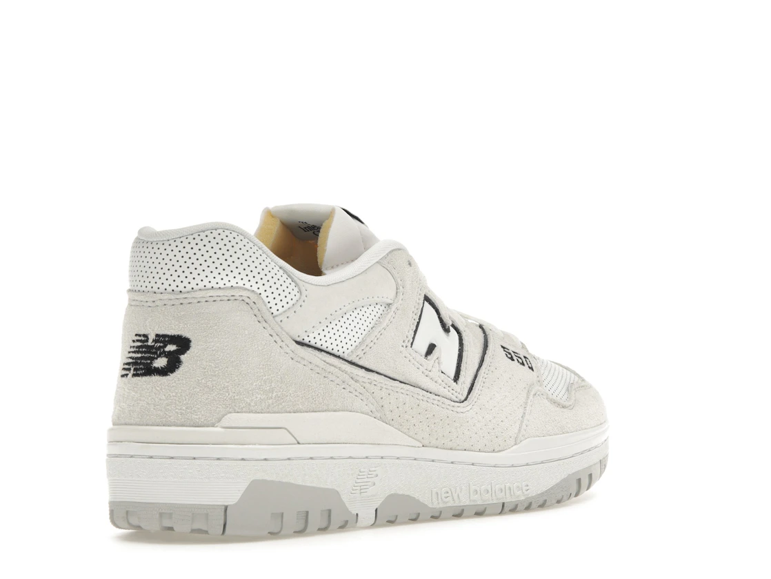 New Balance 550 White Perforated Leather Black