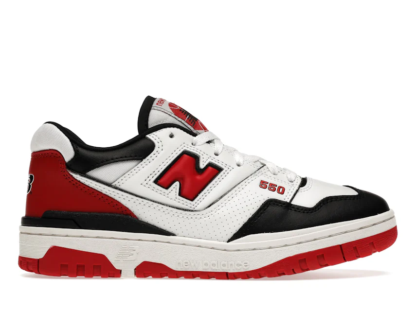 New balance 550 basketball trainers in white navy and red Clearance