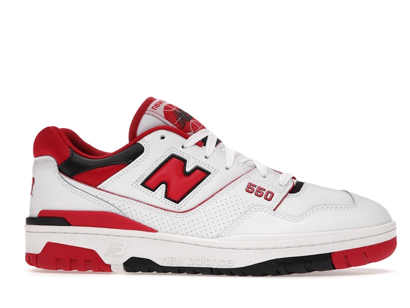 New balance white red clearance