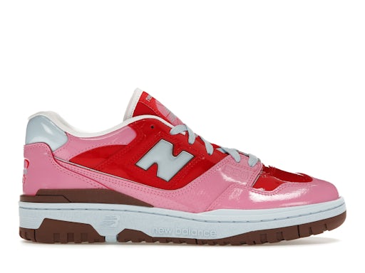 New Balance 550 Y2K Sac à dos en cuir verni Rouge Rose 0