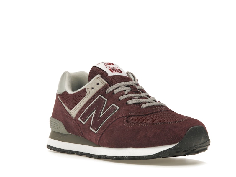 New Balance 574 Burgundy White