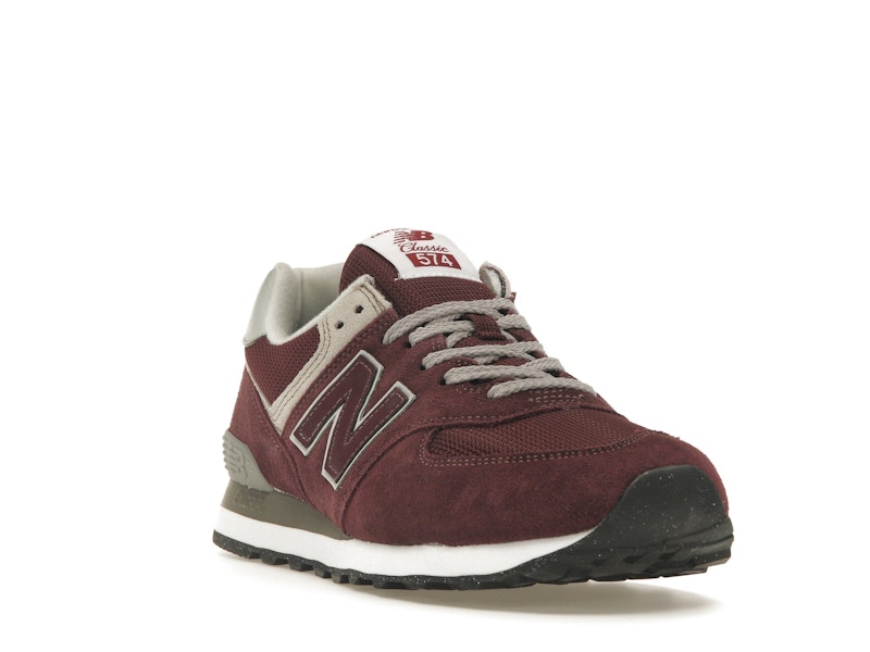 New Balance 574 Burgundy White