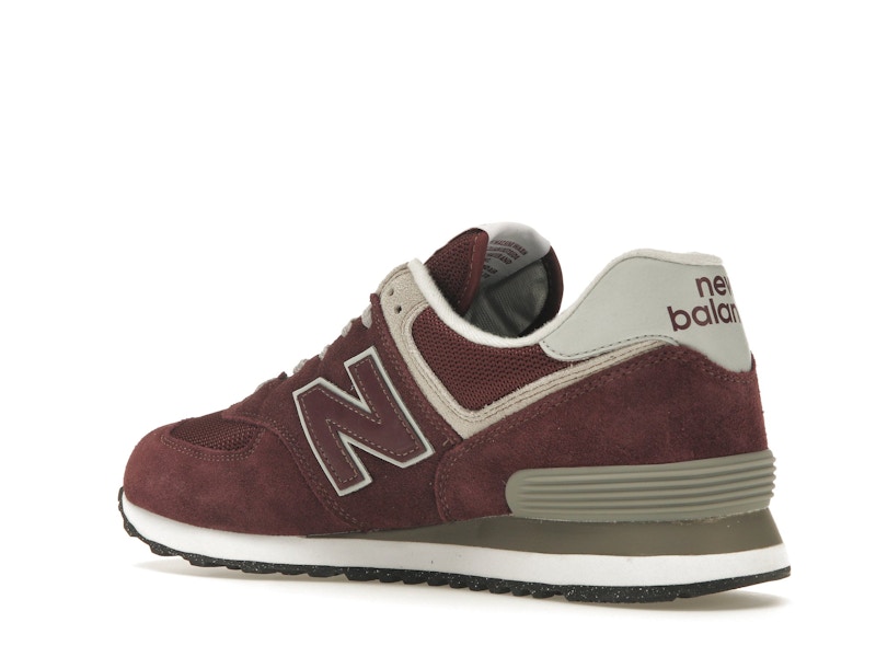 New Balance 574 Burgundy White