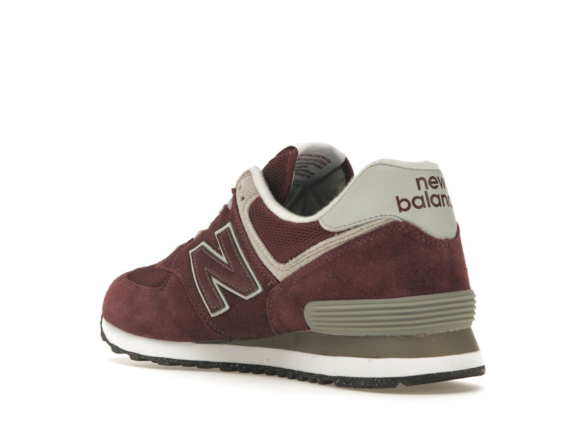 New Balance 574 Burgundy White