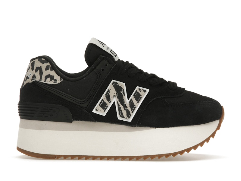 New balance 574 black and white discount womens