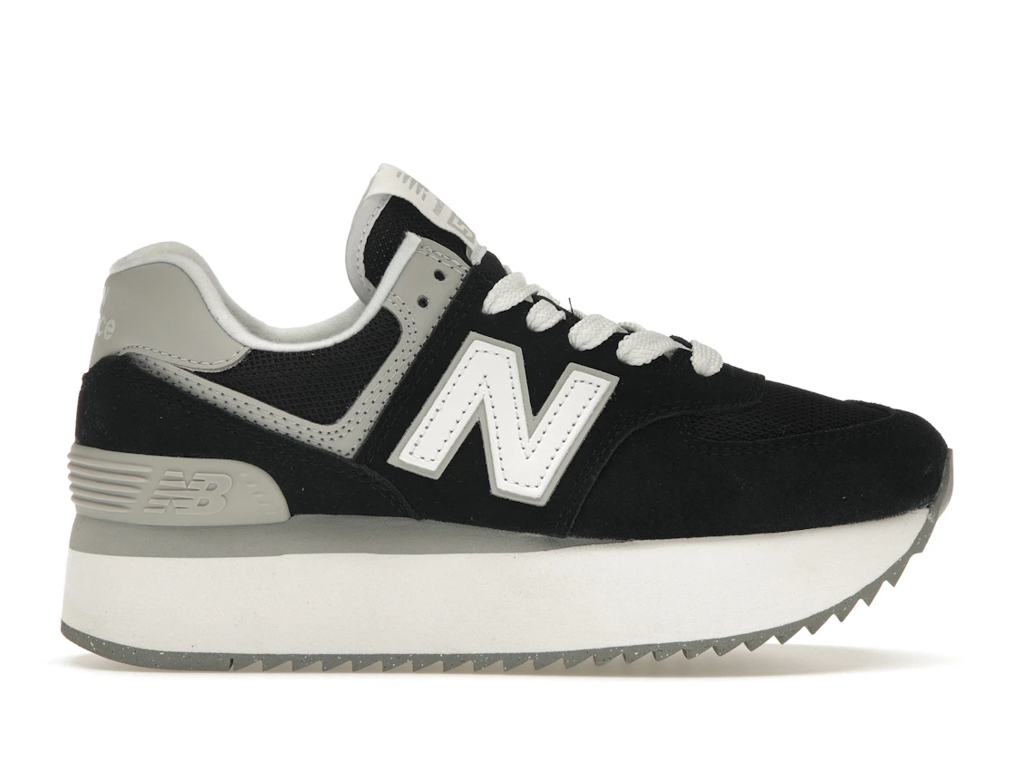 New Balance 574 Plus Black Grey (Women's)