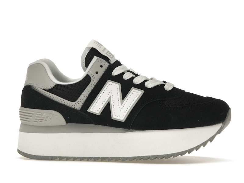 New Balance 574 Plus Black Grey (Women's)