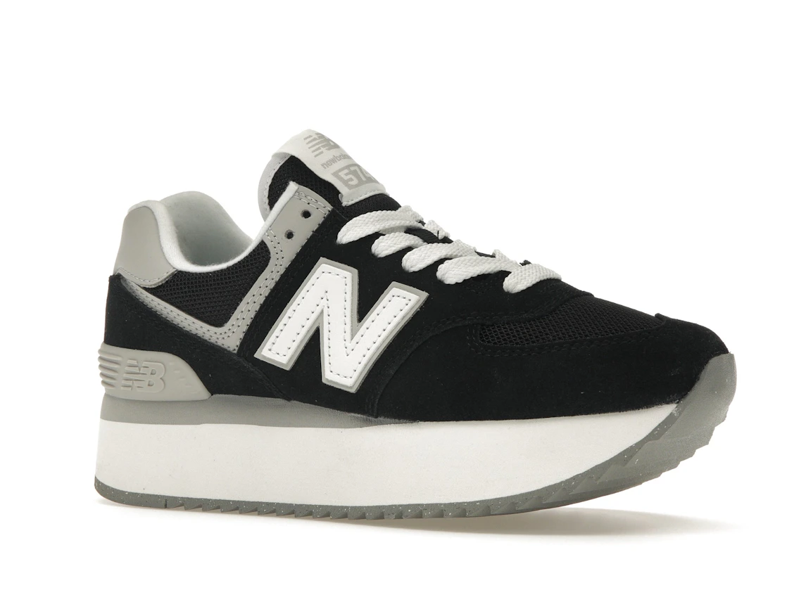 New Balance 574 Plus Black Grey (Women's)