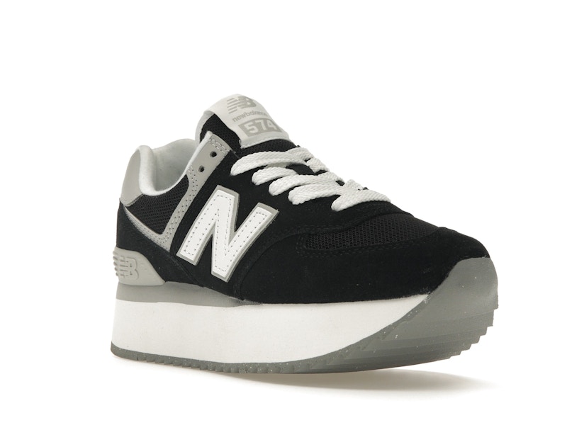 New Balance 574 Plus Black Grey (Women's)