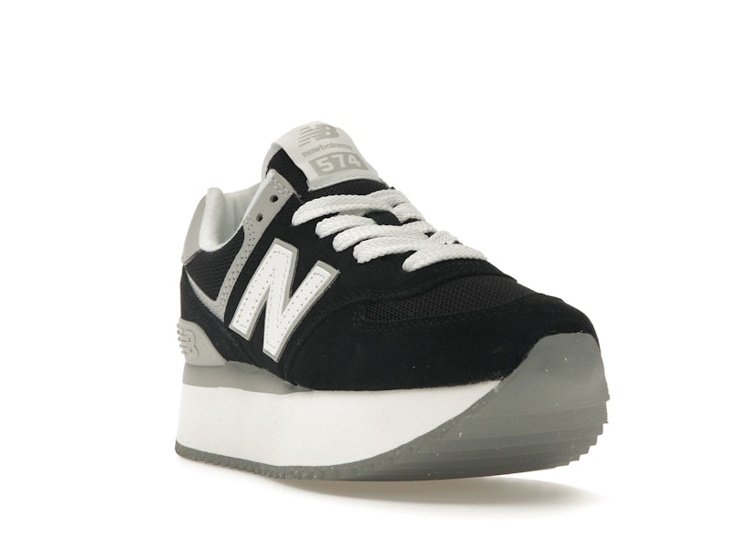 New Balance 574 Plus Black Grey (Women's)