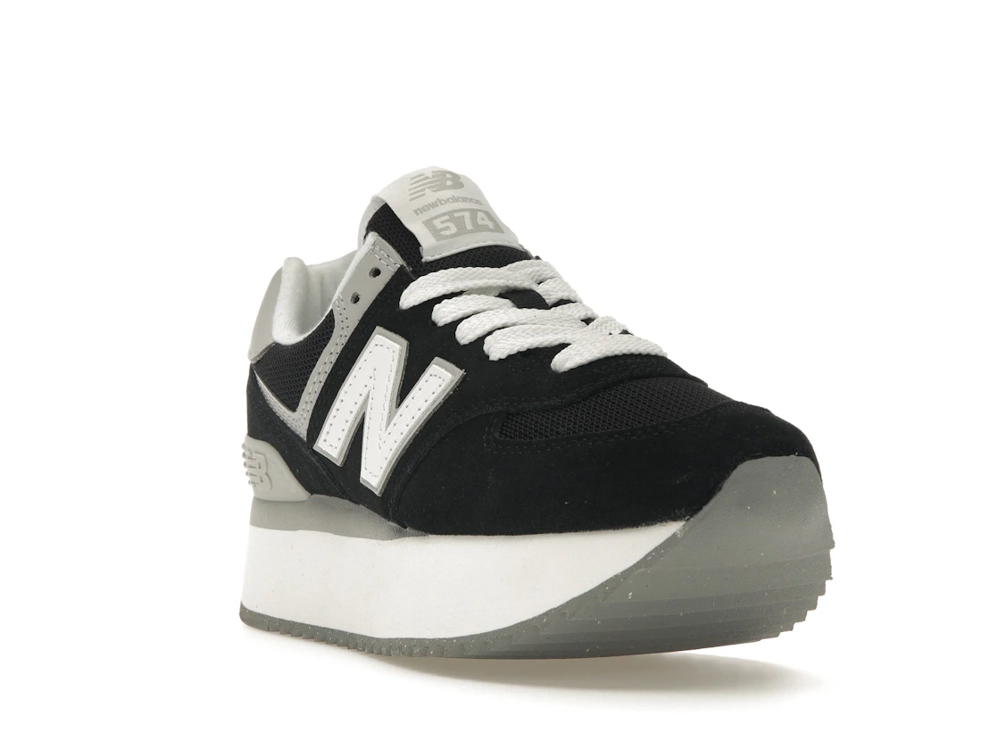 New Balance 574 Plus Black Grey (Women's)