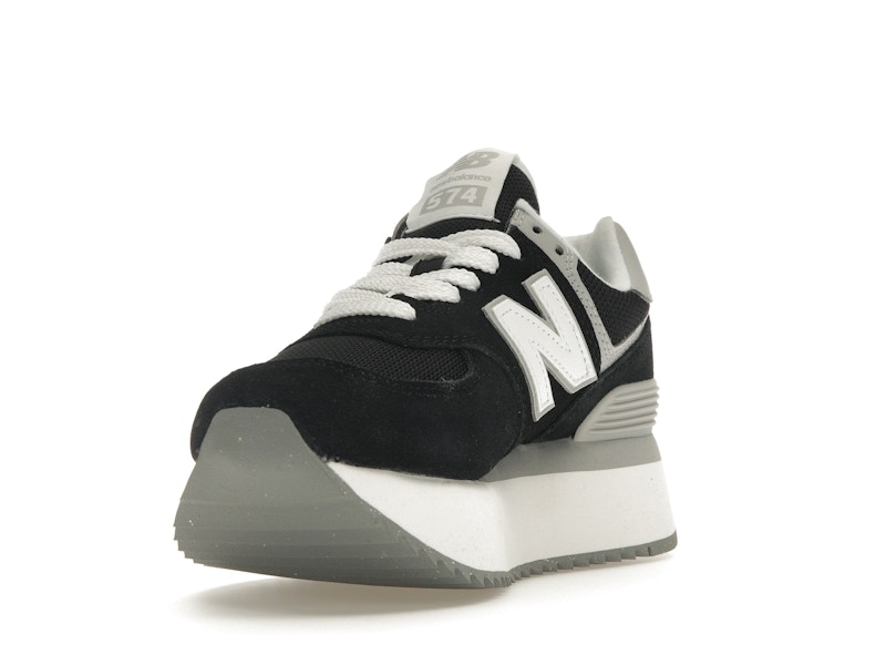 New Balance 574 Plus Black Grey (Women's)