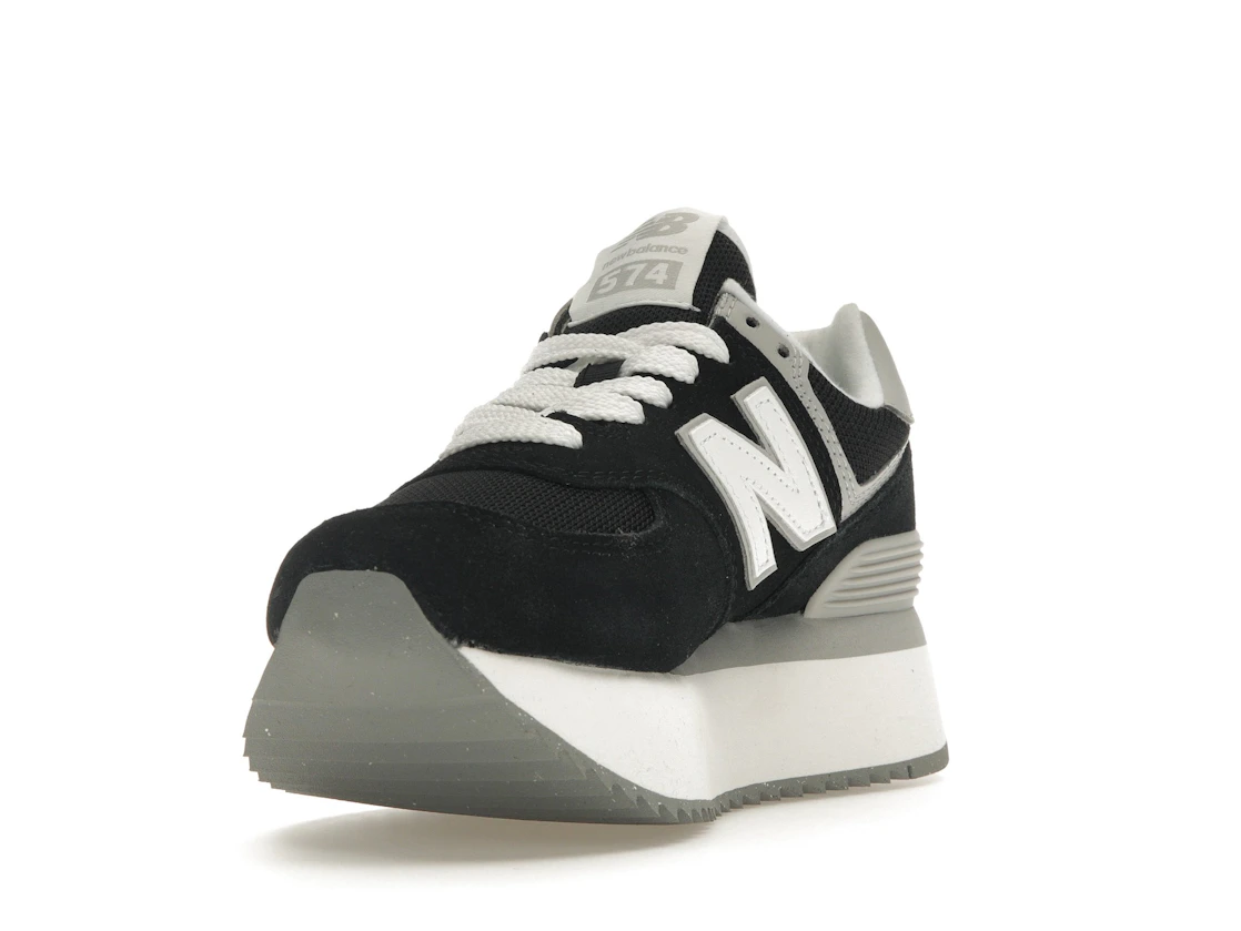 New Balance 574 Plus Black Grey (Women's)
