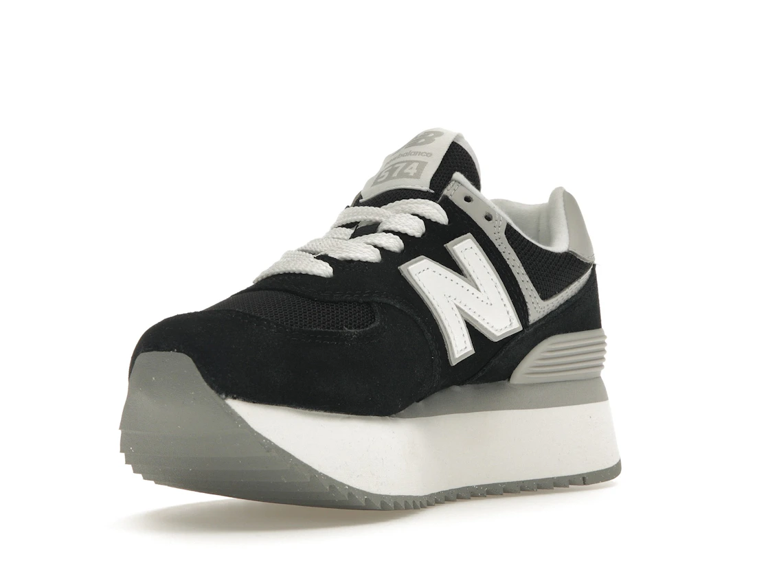New Balance 574 Plus Black Grey (Women's)