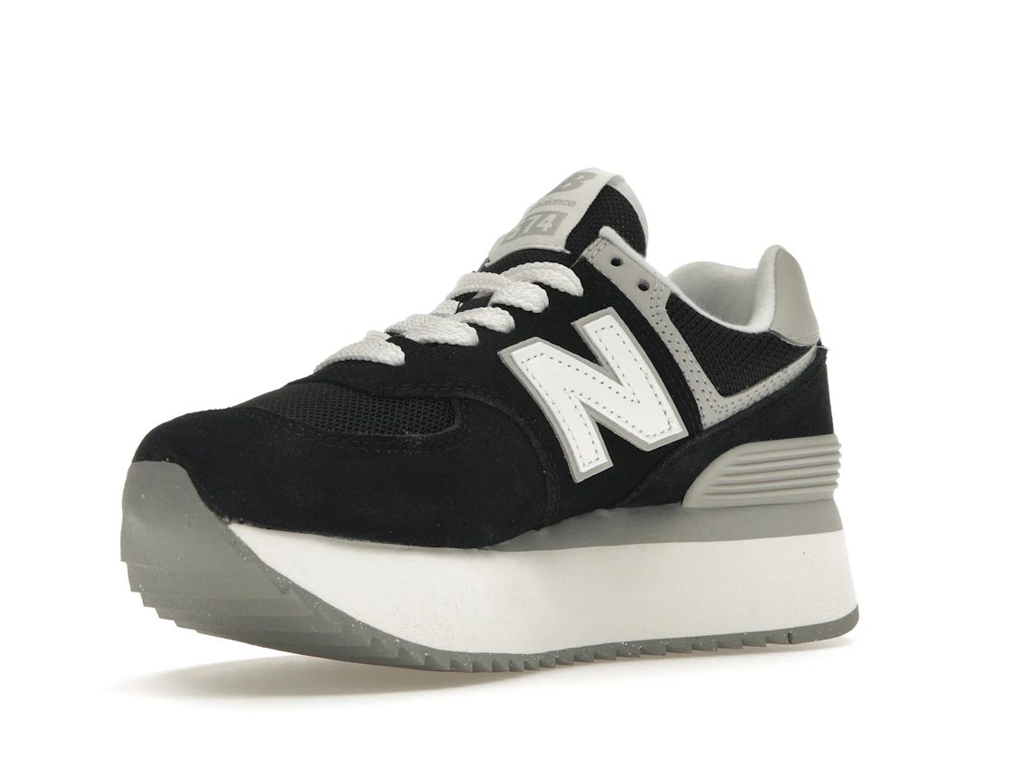 New Balance 574 Plus Black Grey (Women's)