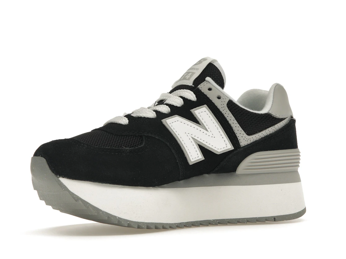 New Balance 574 Plus Black Grey (Women's)