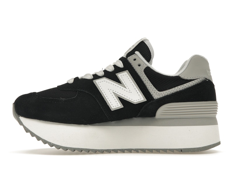 New Balance 574 Plus Black Grey (Women's)
