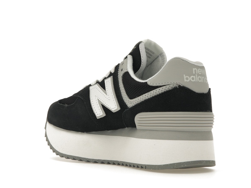 New Balance 574 Plus Black Grey (Women's)