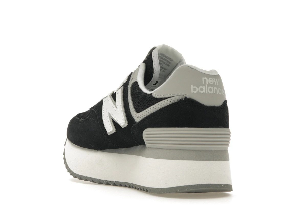 New Balance 574 Plus Black Grey (Women's)