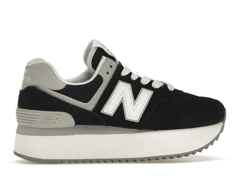 New Balance 574 Plus Black Grey (Women's)