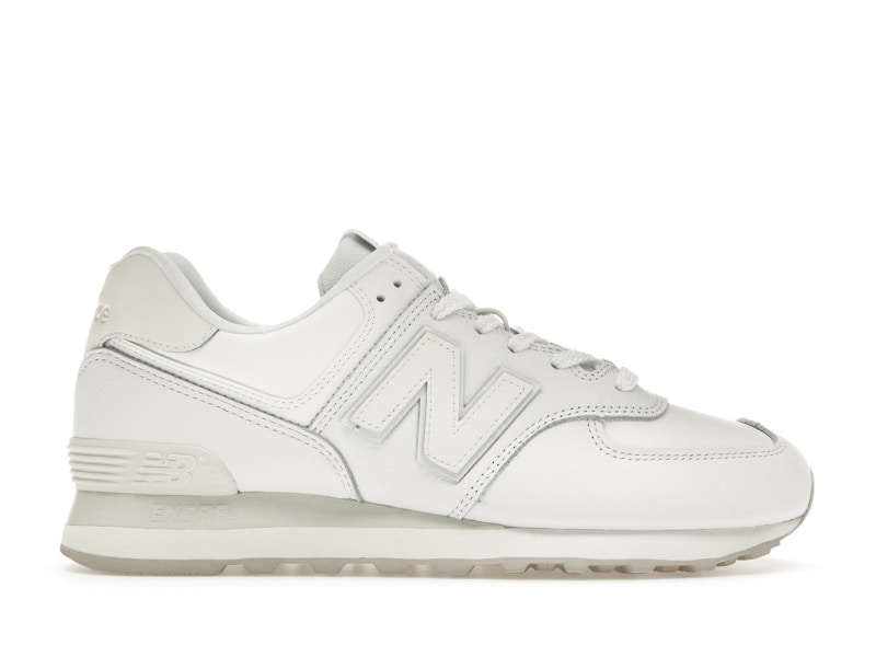 New balance white leather sneakers sales