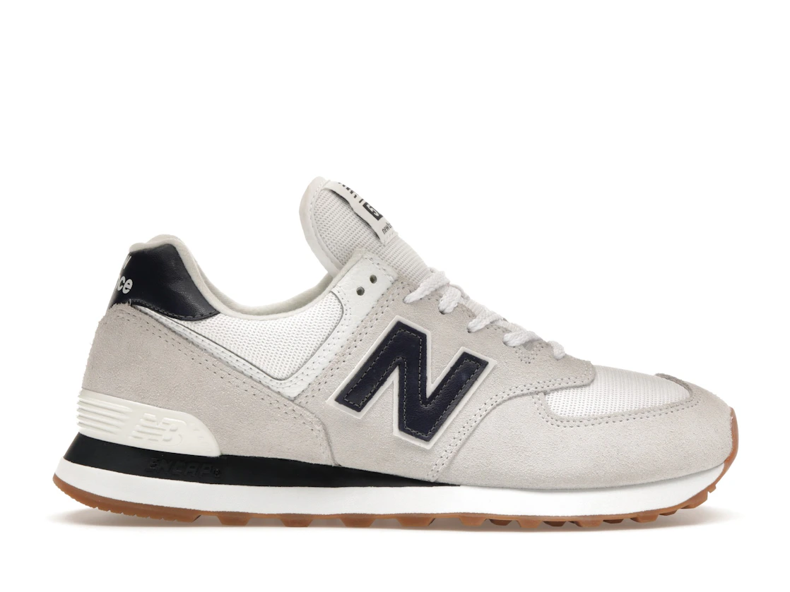 New Balance 574 White Navy Gum
