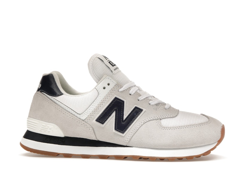 New Balance 574 White Navy Gum
