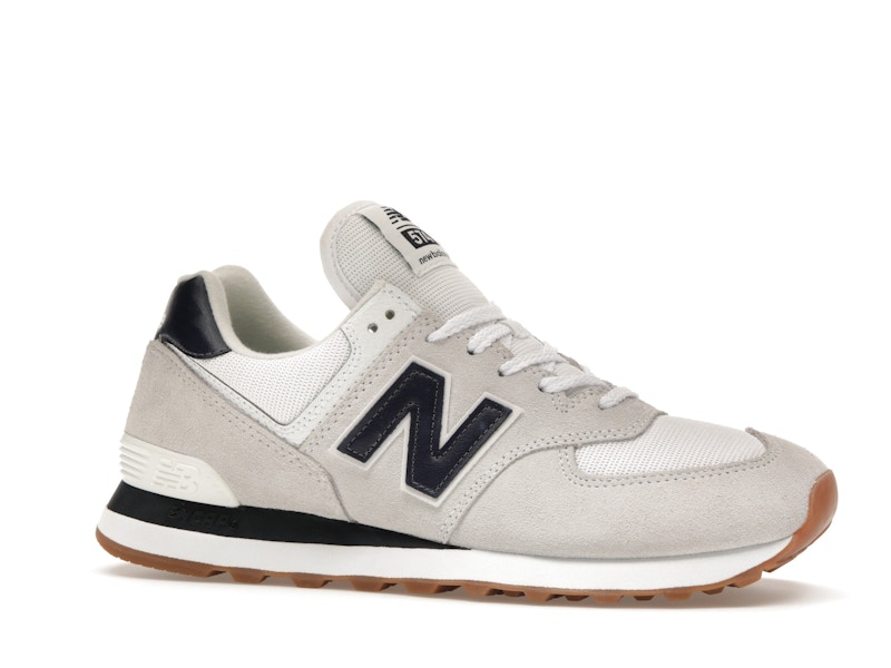 New Balance 574 White Navy Gum