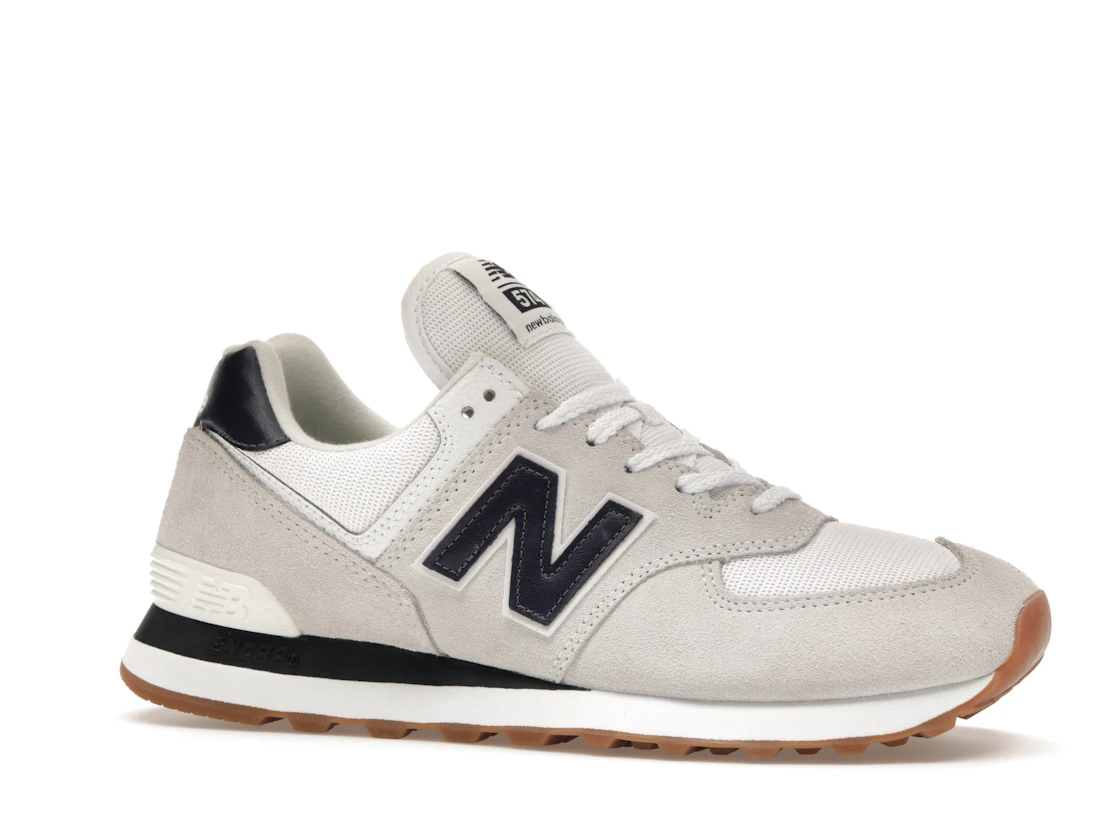 New Balance 574 White Navy Gum