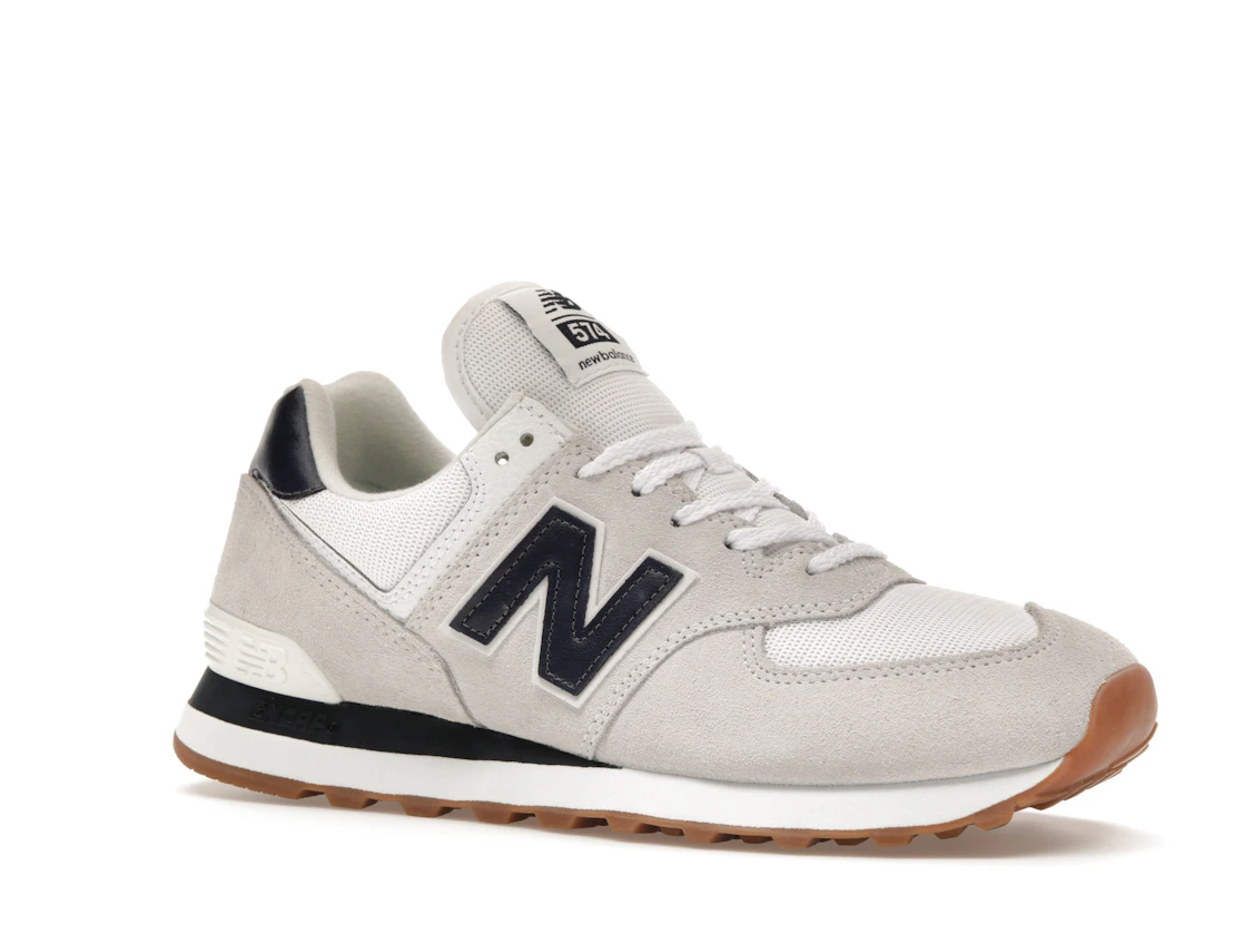 New Balance 574 White Navy Gum