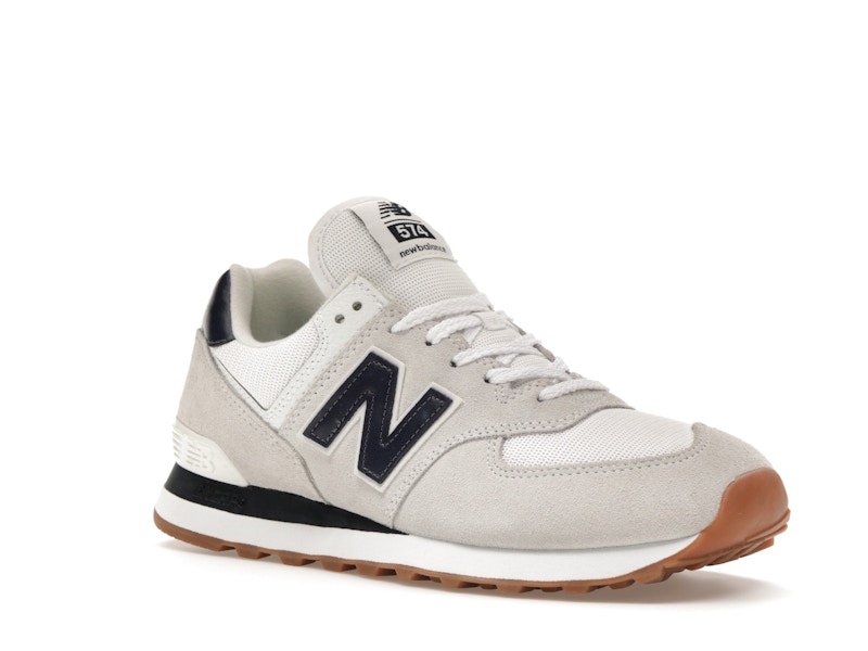 New Balance 574 White Navy Gum