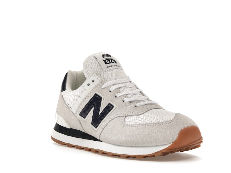 New Balance 574 White Navy Gum