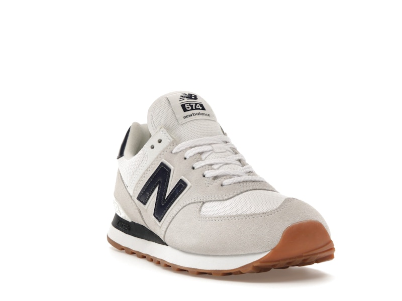 New Balance 574 White Navy Gum