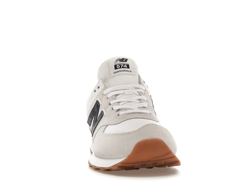 New Balance 574 White Navy Gum