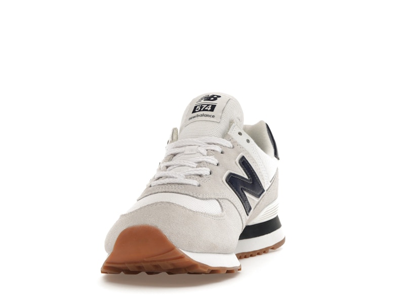 New Balance 574 White Navy Gum