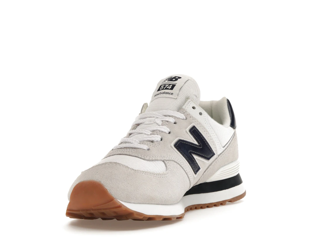 New Balance 574 White Navy Gum