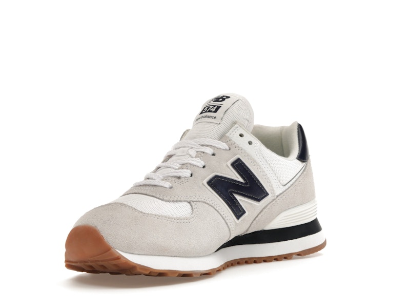 New Balance 574 White Navy Gum