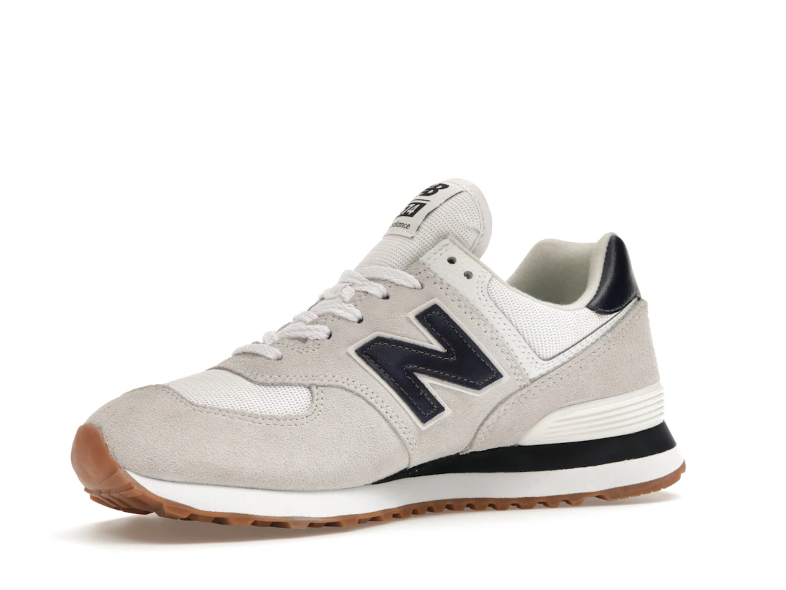 New Balance 574 White Navy Gum