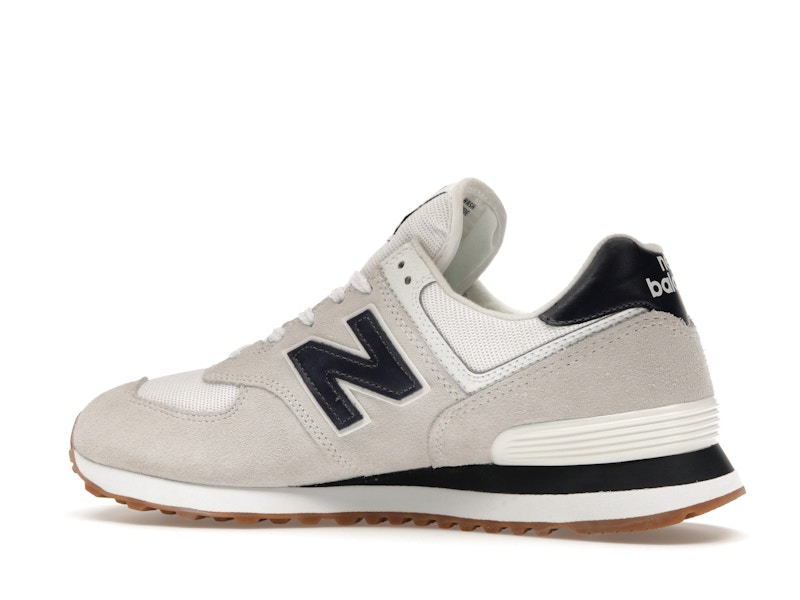 New Balance 574 White Navy Gum